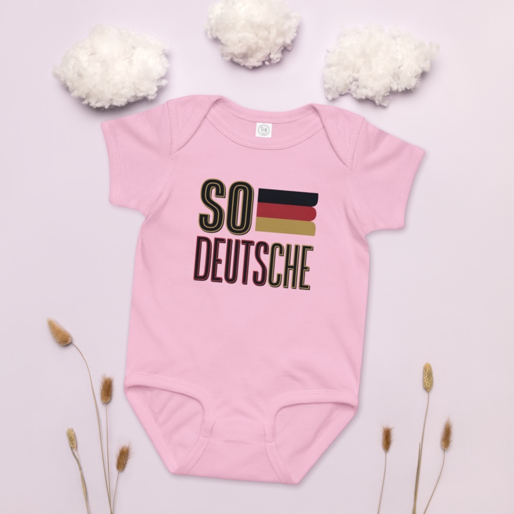So DEUTSCHE Babies Pink 'So Deutsche' Kids One Piece by I’M So What Co 2025